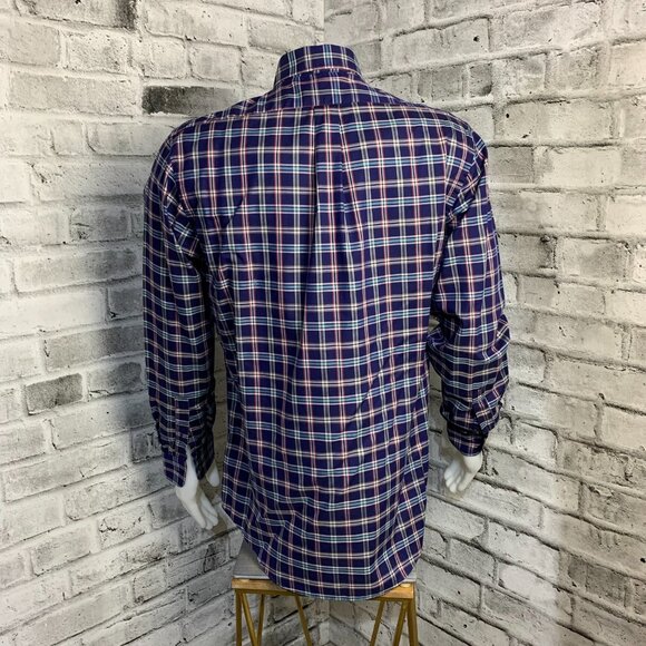 Bergdorf Goodman Tailored Fit Plaid Casual Dress Shirt - Picture 5 of 11
